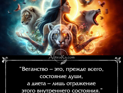 Веганство – это, прежде всего, состояние души, а диета – лишь отражение этого внутреннего состояния